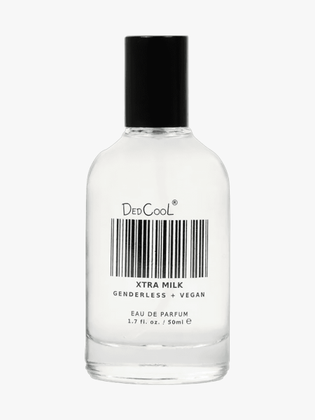 Dedcool Xtra Milk Eau de Parfum in branded component on a light gray background