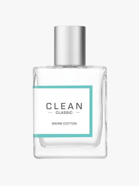 Clean Classic Warm Cotton Eau de Parfum in branded component on a light gray background